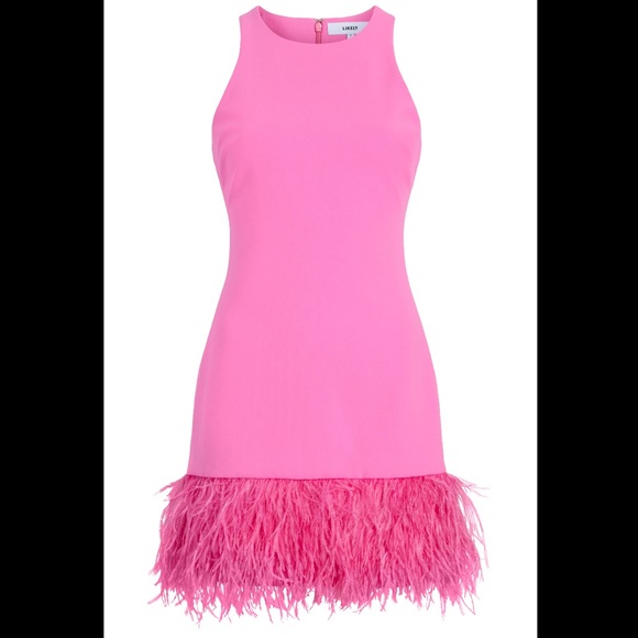 Likely Dresses & Skirts - Revolve LIKELY $328 dyed ostrich feathers mini dress small GORGEOUS